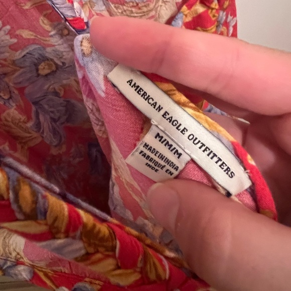 American Eagle Short Floral Halter Shift Dress - Picture 4 of 6